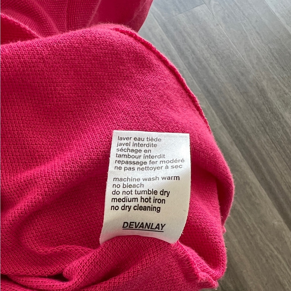 Lacoste Raspberry/Fuchsia Pink Collared Top Shirt - Picture 4 of 4